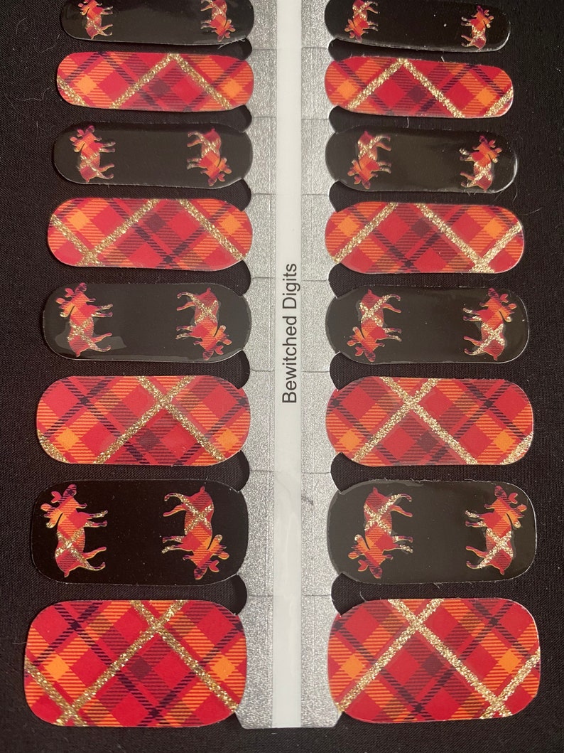 Red plaid/tartan moose design, inspired by Sam in Supernatural