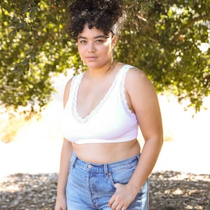 Lace Trim Padded Bralette Plus