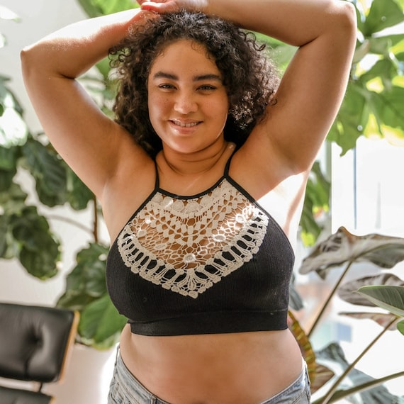Crochet Lace Bralette-PLUS Crochet Lace Bralette-PLUS