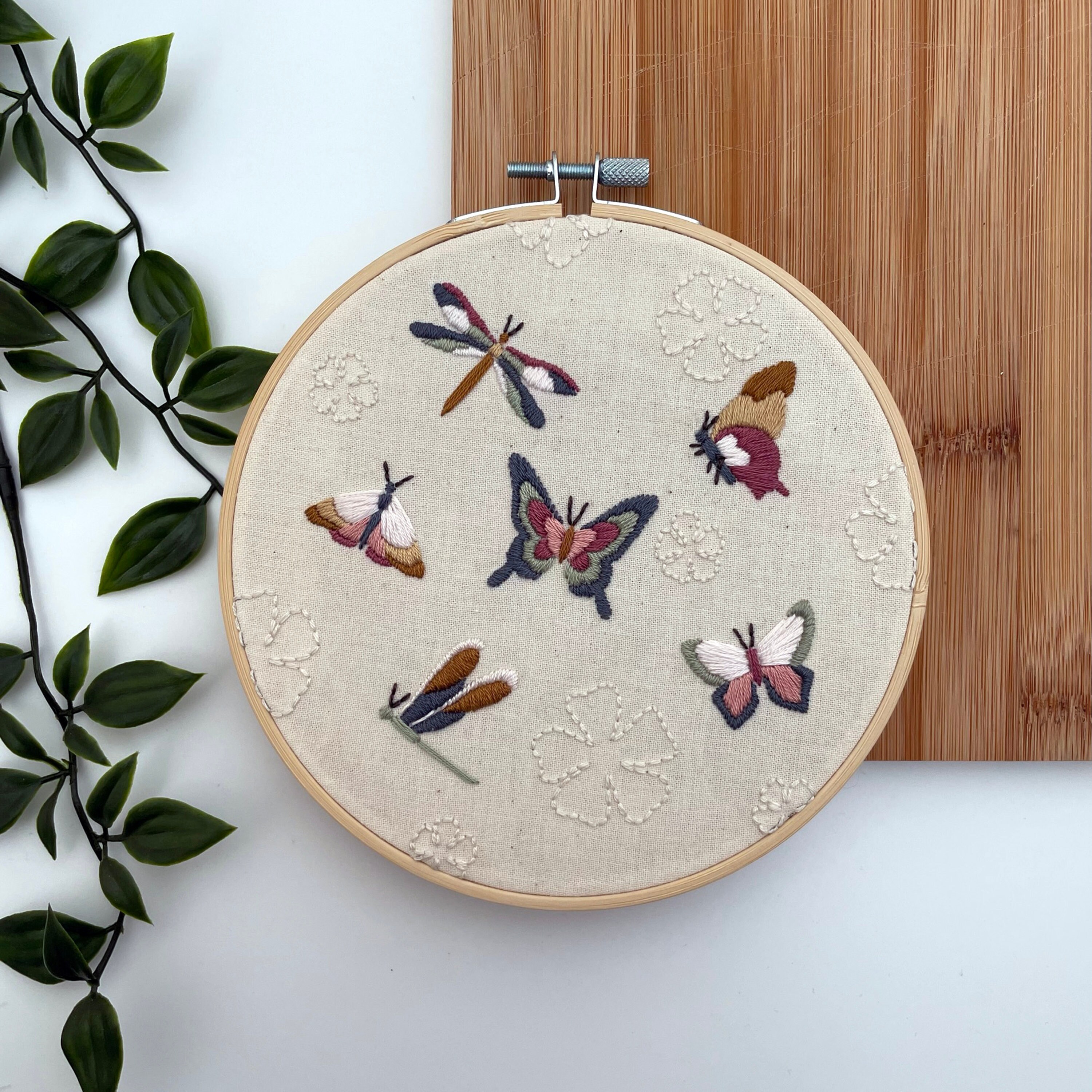 Blooming Butterflies // 6 Inch Embroidery Hoop Art // PDF Pattern With ...