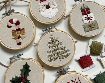 Christmas Bauble Ornaments Collection 2 // Embroidery Hoop Art // PDF Pattern with Instructions // Digital Download