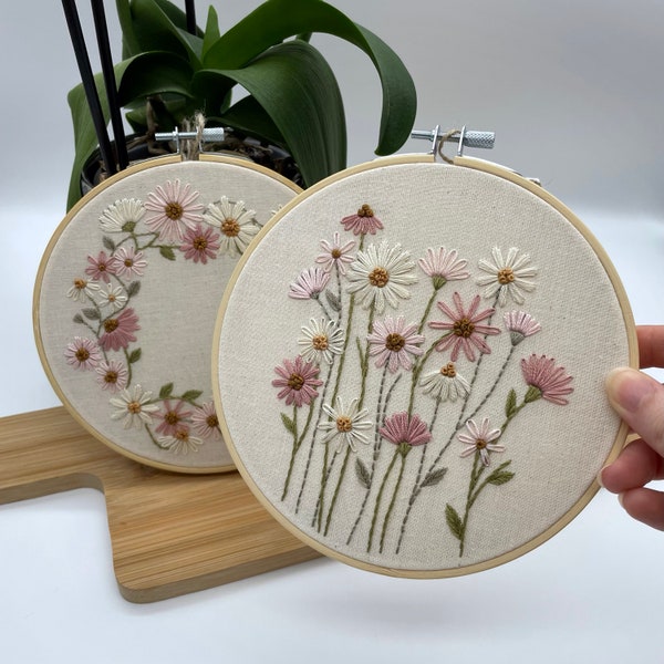 Daisy Duo // 6 inch borduurring // PDF-patroon met instructies // Digitale download