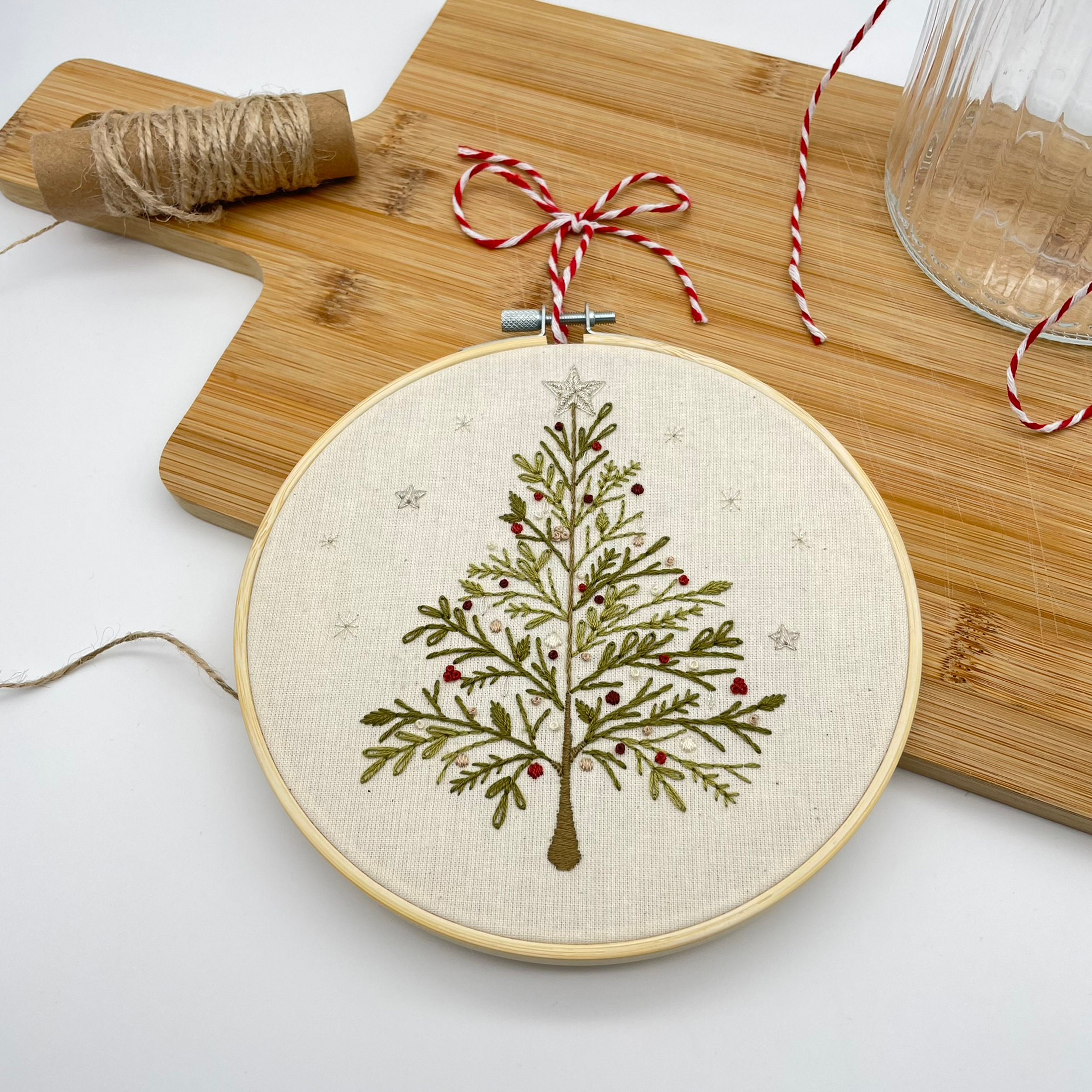 Christmas Tree // Embroidery Hoop Art // PDF Pattern With - Etsy UK