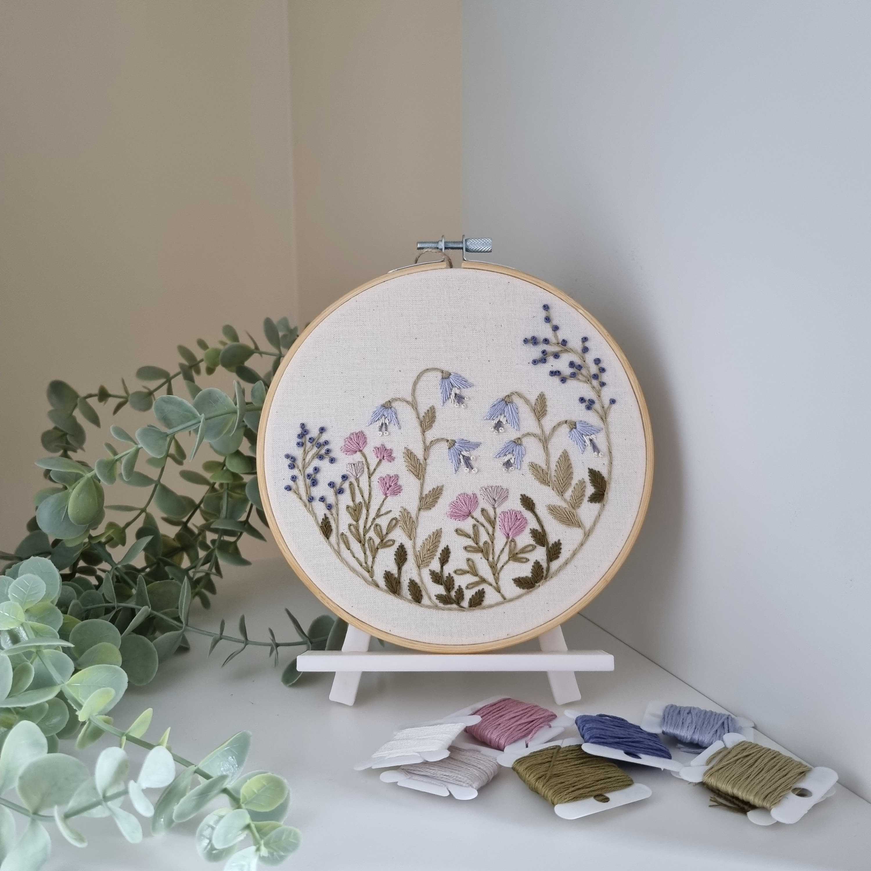 Spring Flower Garden// Embroidery Hoop Art // PDF Pattern With Etsy