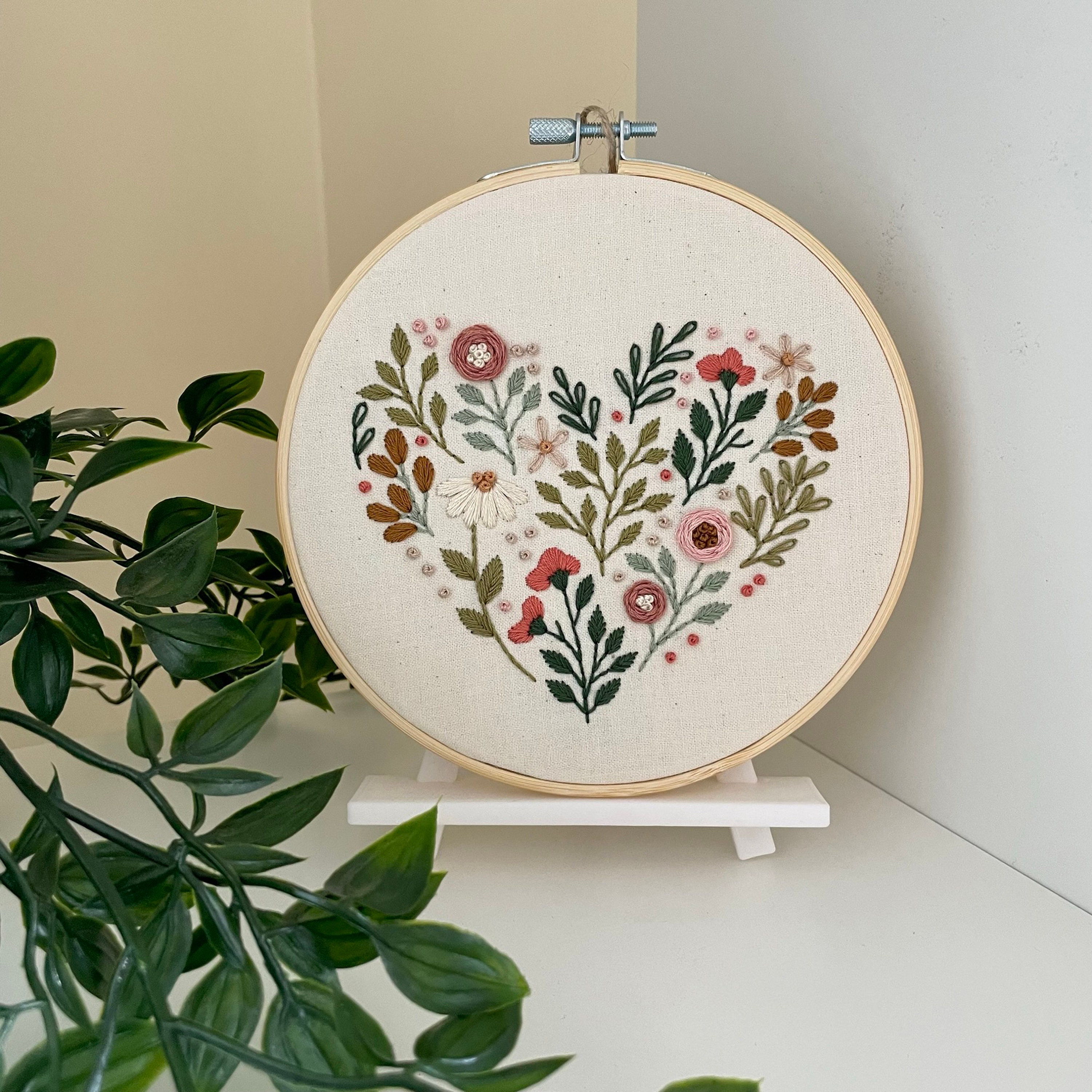 Wildflower Heart// Embroidery Hoop Art // PDF Pattern With Etsy