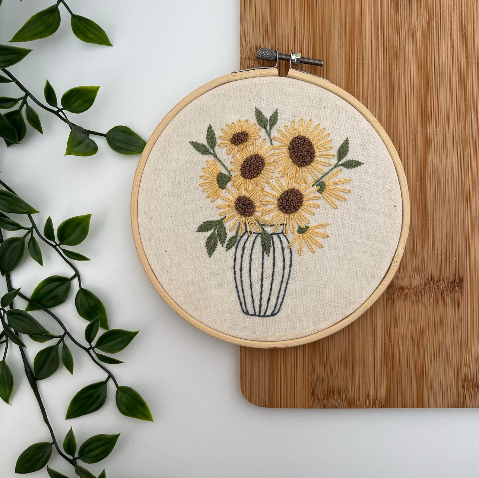 Sunflower Bouquet // 6 Inch Embroidery Hoop Art // PDF Pattern With ...