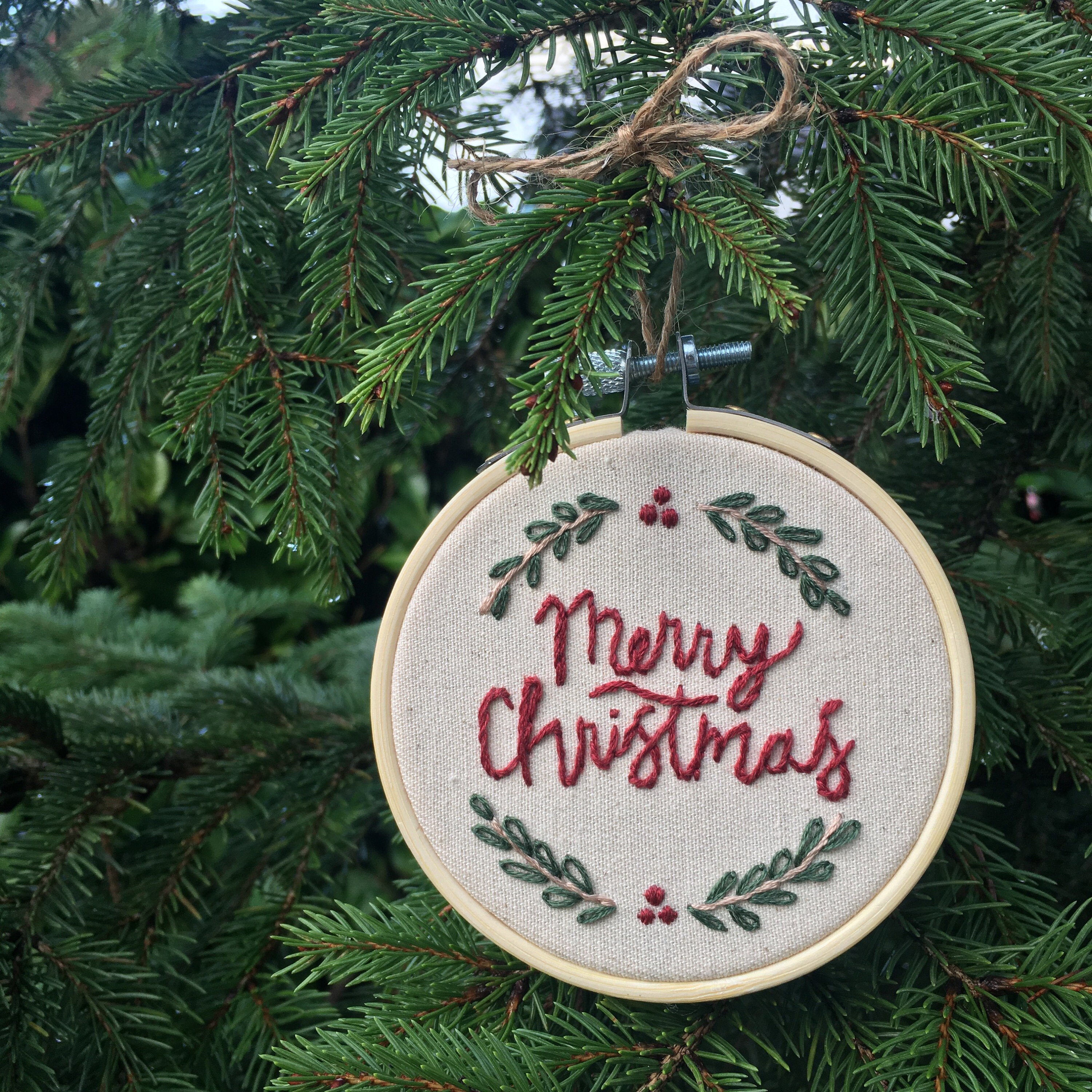 クリスマスオーナメントコレクション // 3インチ刺繍枠アート // 説明
