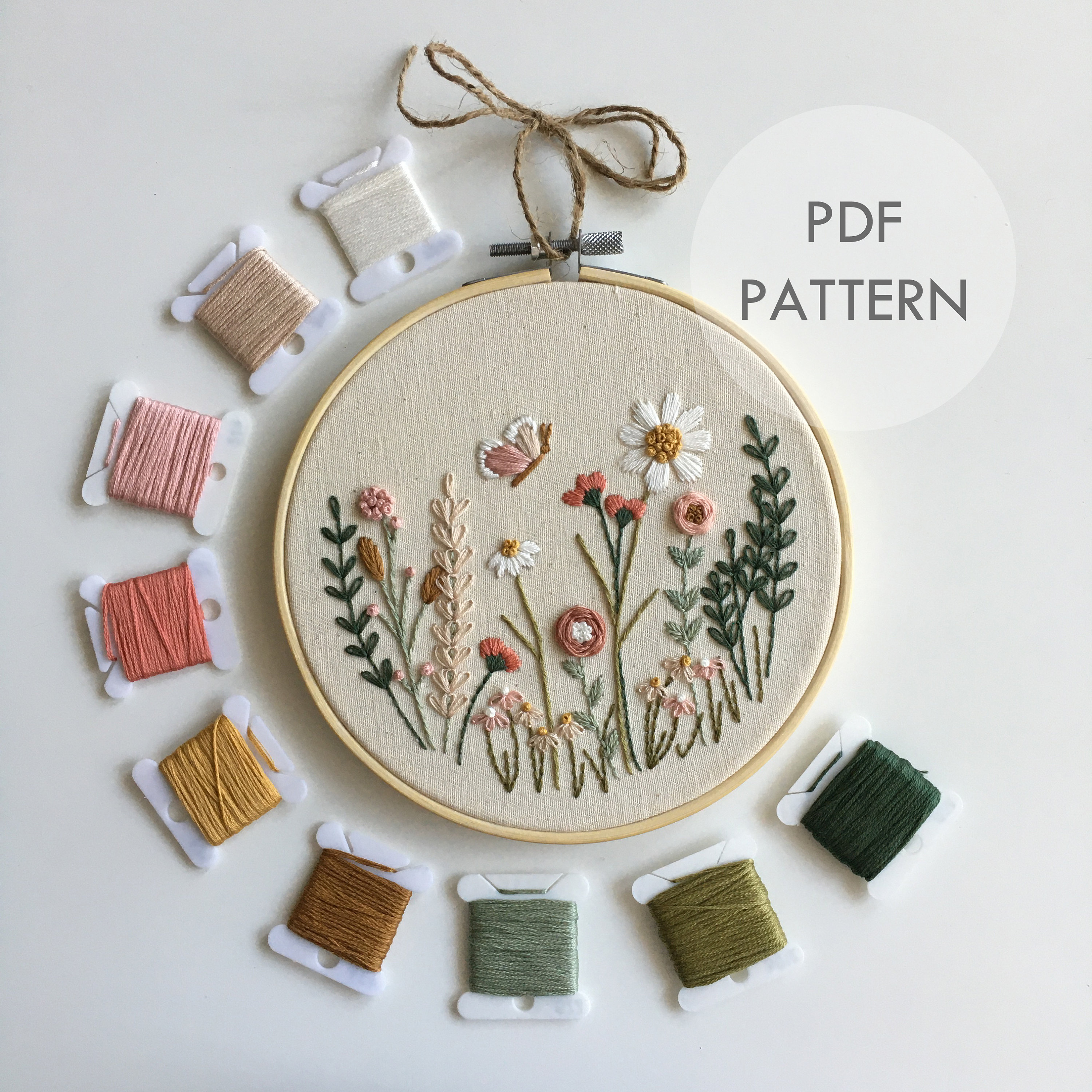 カントリー調　刺繍絵 カントリー調 刺繍絵