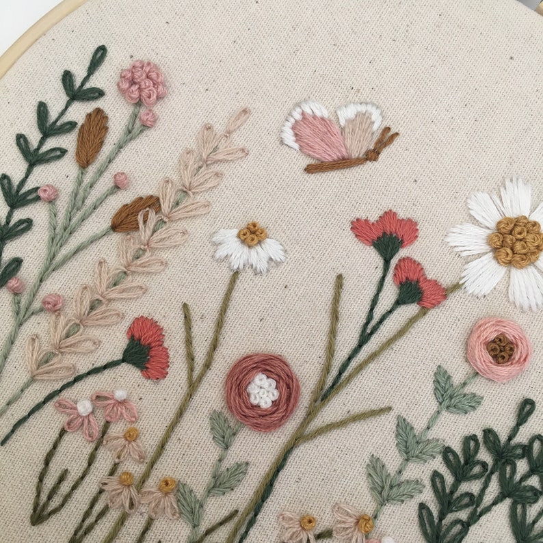 Wildflower Meadows // Embroidery Hoop Art // PDF Pattern with Instructions // Digital Download image 4