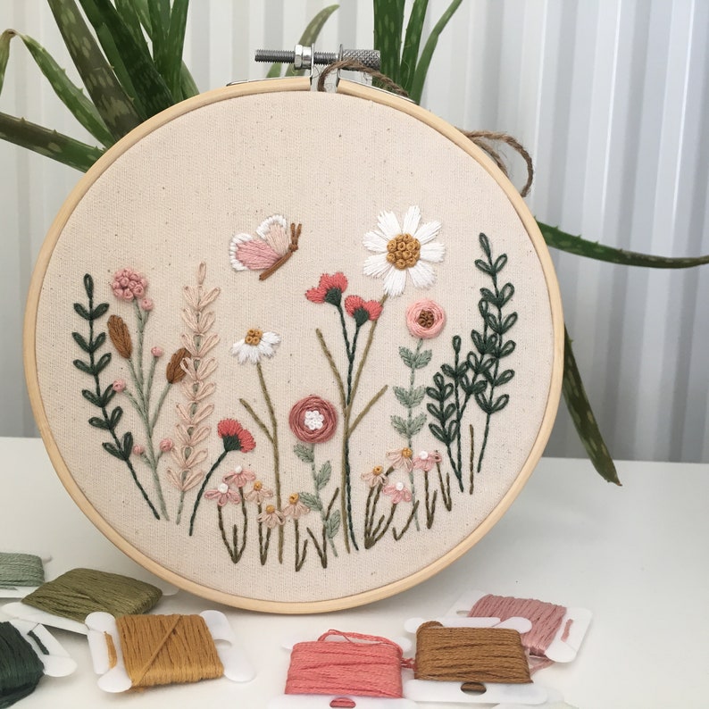 Wildflower Meadows // Embroidery Hoop Art // PDF Pattern with Instructions // Digital Download image 3