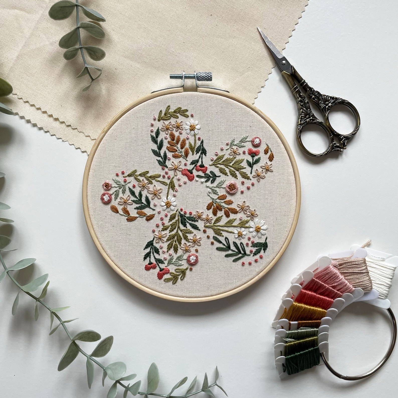 Wildflower Blossom // 6 Inch Embroidery Hoop Art // PDF Pattern With ...