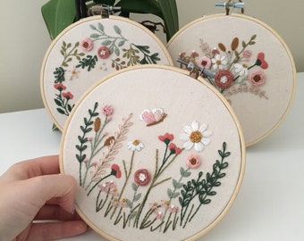 Wildflower Full Collection // Embroidery Hoop Art // PDF Pattern with Instructions // Digital Download