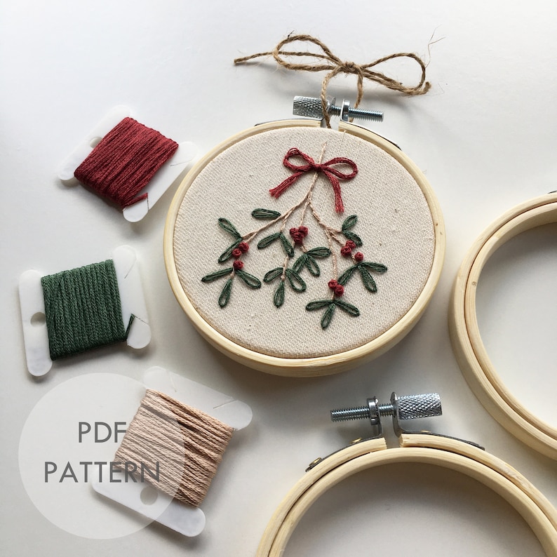 Christmas Bauble Ornaments Collection // Embroidery Hoop Art // PDF Pattern with Instructions // Digital Download image 7