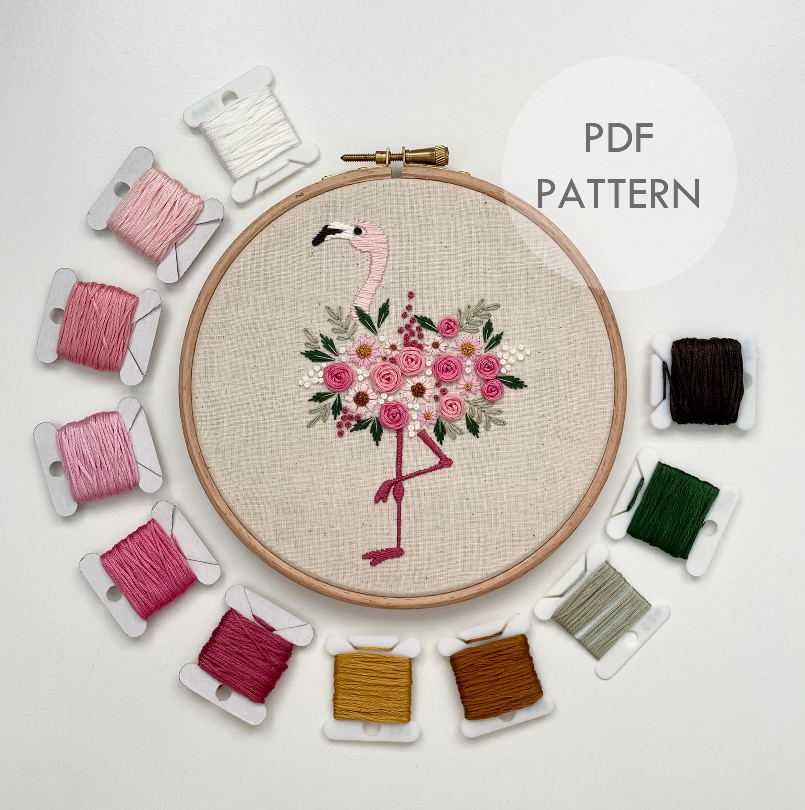 刺繍　デザイン 花文字刺繍デザイン：6インチモノグラムPDFパターン - Etsy 日本