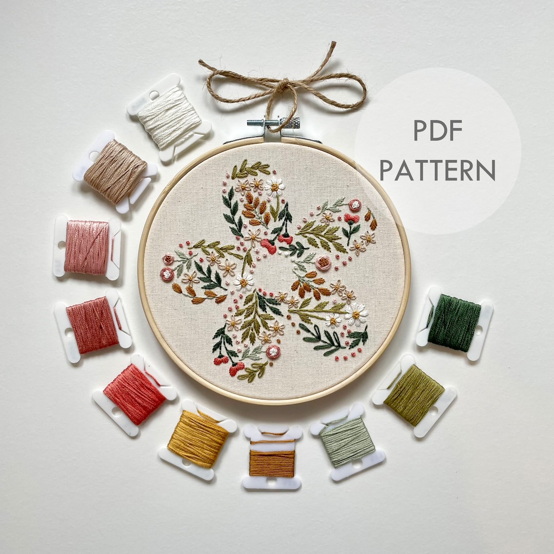 Wildflower Blossom // 6 Inch Embroidery Hoop Art // PDF Pattern With ...