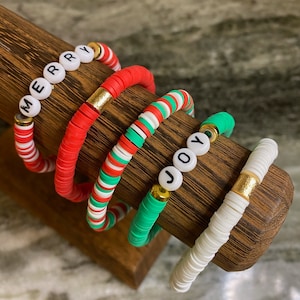 Custom Christmas Bracelet | Heishi Bracelet