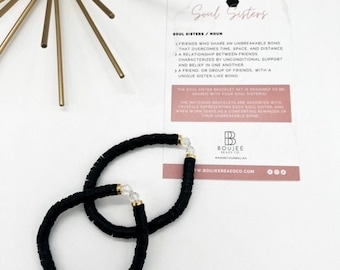 Soul Sister Bracelet Set With Card | Matching Best Friend Bracelets
