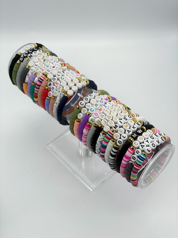 Hot Pink - 5 evil eye beaded bracelets – All There Boutique