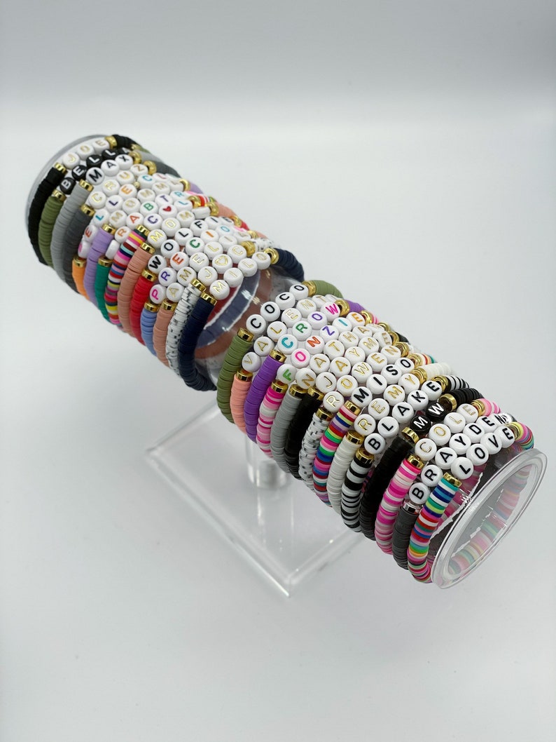 Custom Name Bracelet | Personalized Heishi Bead Bracelet