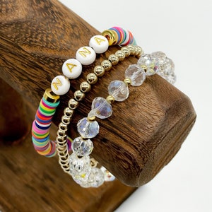 Bracelet avec nom personnalisé en perles d'or 14 carats image 7
