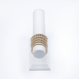 Bracelet avec nom personnalisé en perles d'or 14 carats image 3