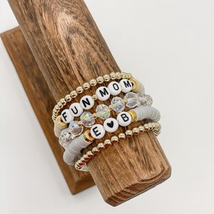 Bracelet avec nom personnalisé en perles d'or 14 carats image 5