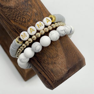 Bracelet avec nom personnalisé en perles d'or 14 carats image 6