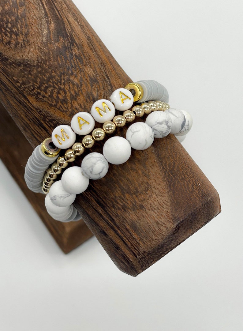 Bracelet avec nom personnalisé en perles d'or 14 carats image 6