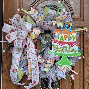 Happy birthday wreath