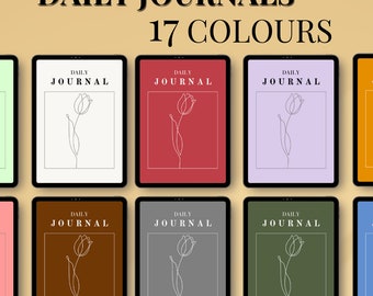 ipad colourful digital daily journals / multicolour bundle / planning diary