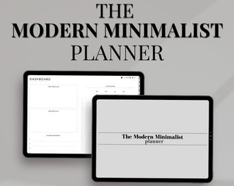 The Modern Minimalist Planner / digital ipad planner goodnotes pdf hyperlinked