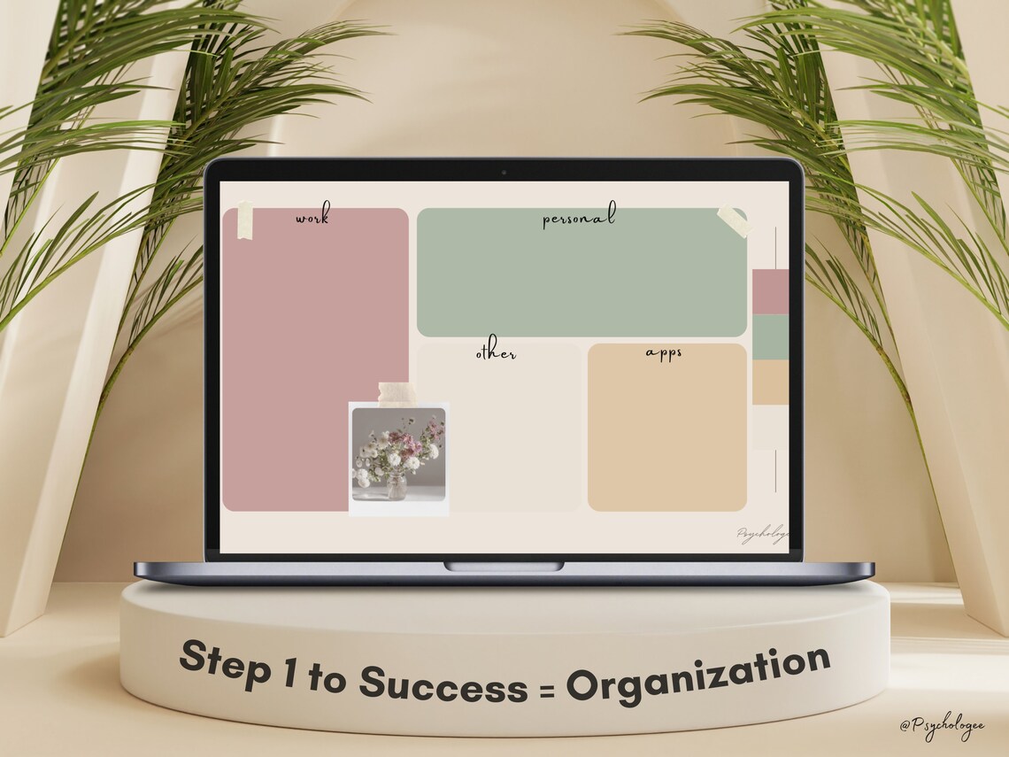 60 Aesthetic Minimalist Wallpaper Desktop Organiser MacBook Etsy