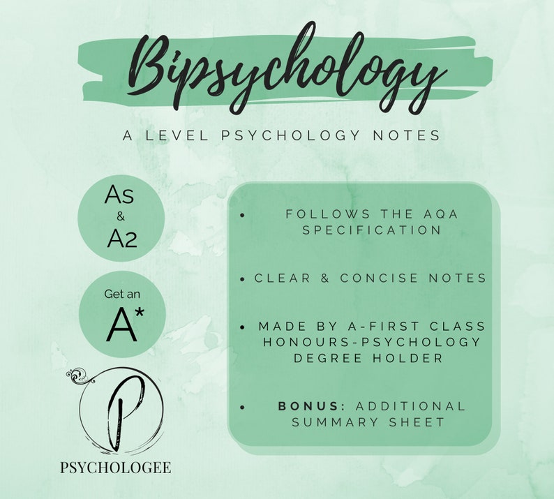 Biopsychology Psychology A Level Revision Topic Notes for AQA AS and A2 ...