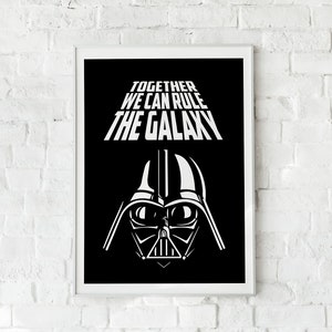 Darth Vader Famous Movie Quotes Inspirational Words | Etsy