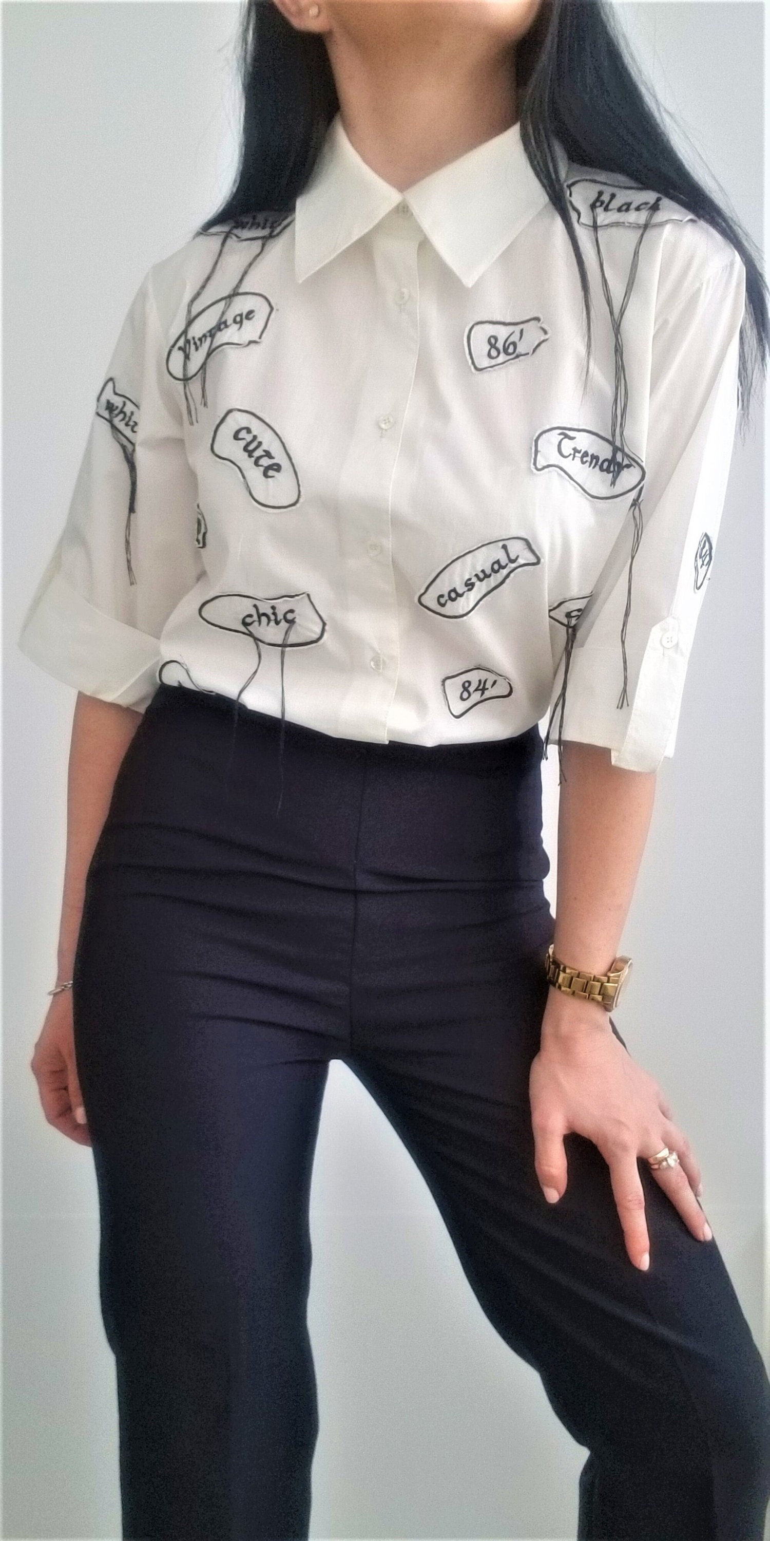 Embroidered Long Sleeve Shirt