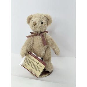 Mary Meyer Grandma&#39;s Bear with Stand and COA 12&quot; Articulated Plush 2001