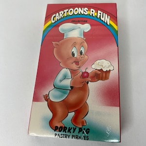 New Sealed! Cartoons R Fun VHS Video Tape Porky Pig Pastry Pirates VTG 1989