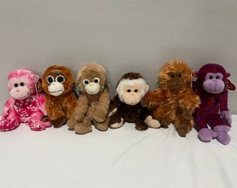 Ty Beanie Babies Choice of Monkeys