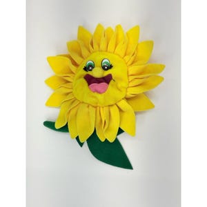 Vintage 8&quot; Plush Kids Garden Babies Sunny Sunflower 1998 Bean Bag Flower