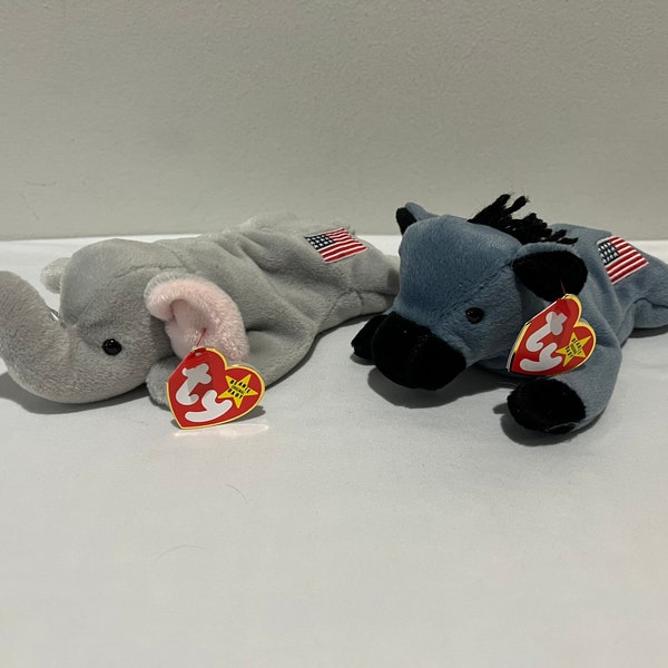 Rare Beanie Babies Righty and Lefty Etsy