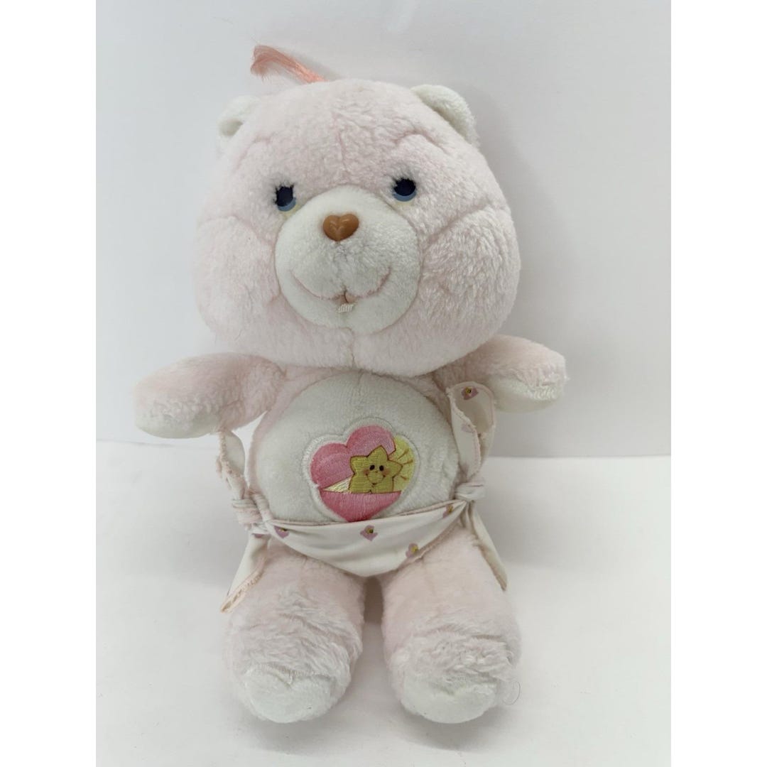 Kenner Care Bears Bear Baby Hugs 1980s Light Pink 11" Plush With Diaper ...