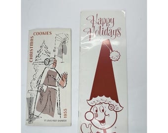 Lot Of 2 Vintage Cooking Baking Happy Holidays Christmas Cookies Recipe Cookbook