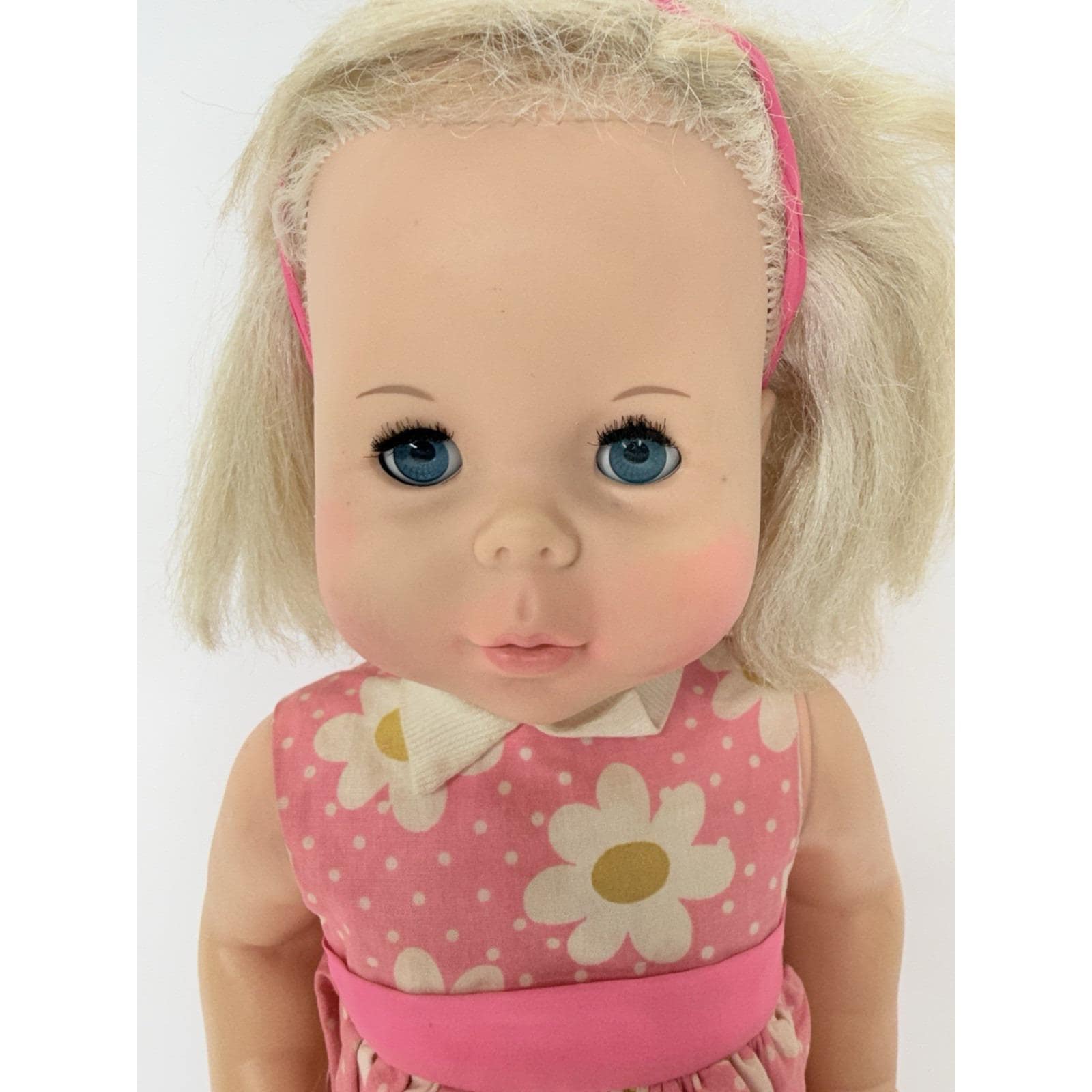 Baby First Step 1964 the Walking Doll by Mattel Mid Flower Dress