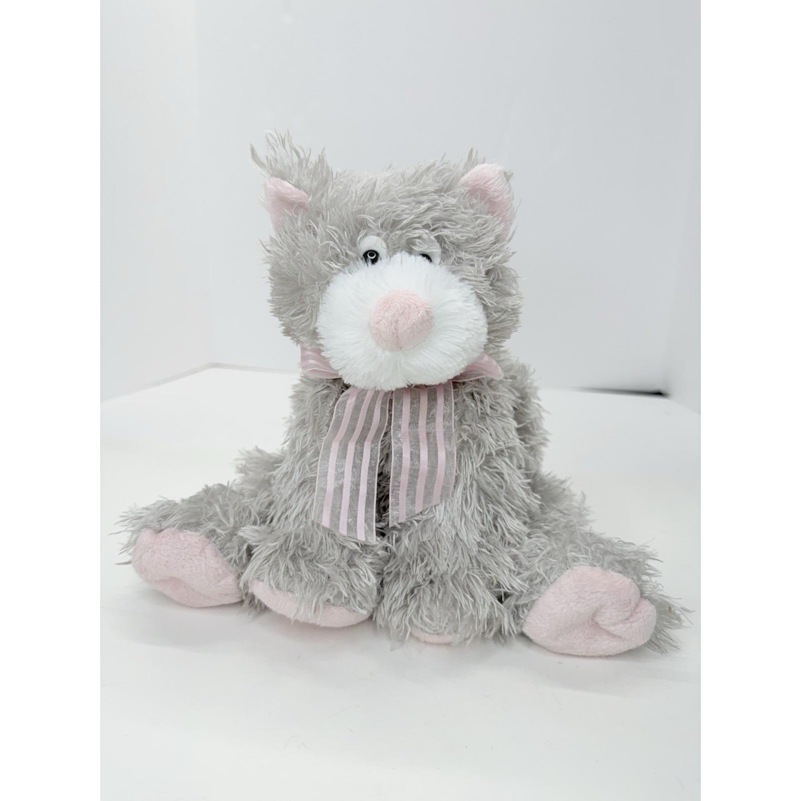 TY Classic Caboodle the Cat Plush 12” Gray and Pink Stuffed Animal