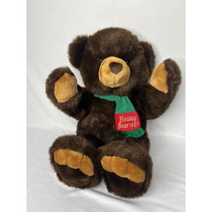 Vintage The JC Penney 1997 Holiday Collection Teddy Bear 24" Brown Bear Scarf