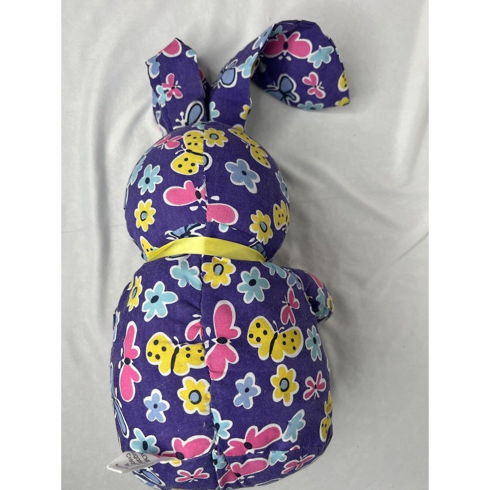 Vintage Sugar Loaf Floral Bunny Rabbit Fabric Plush Stuffed Toy 15 