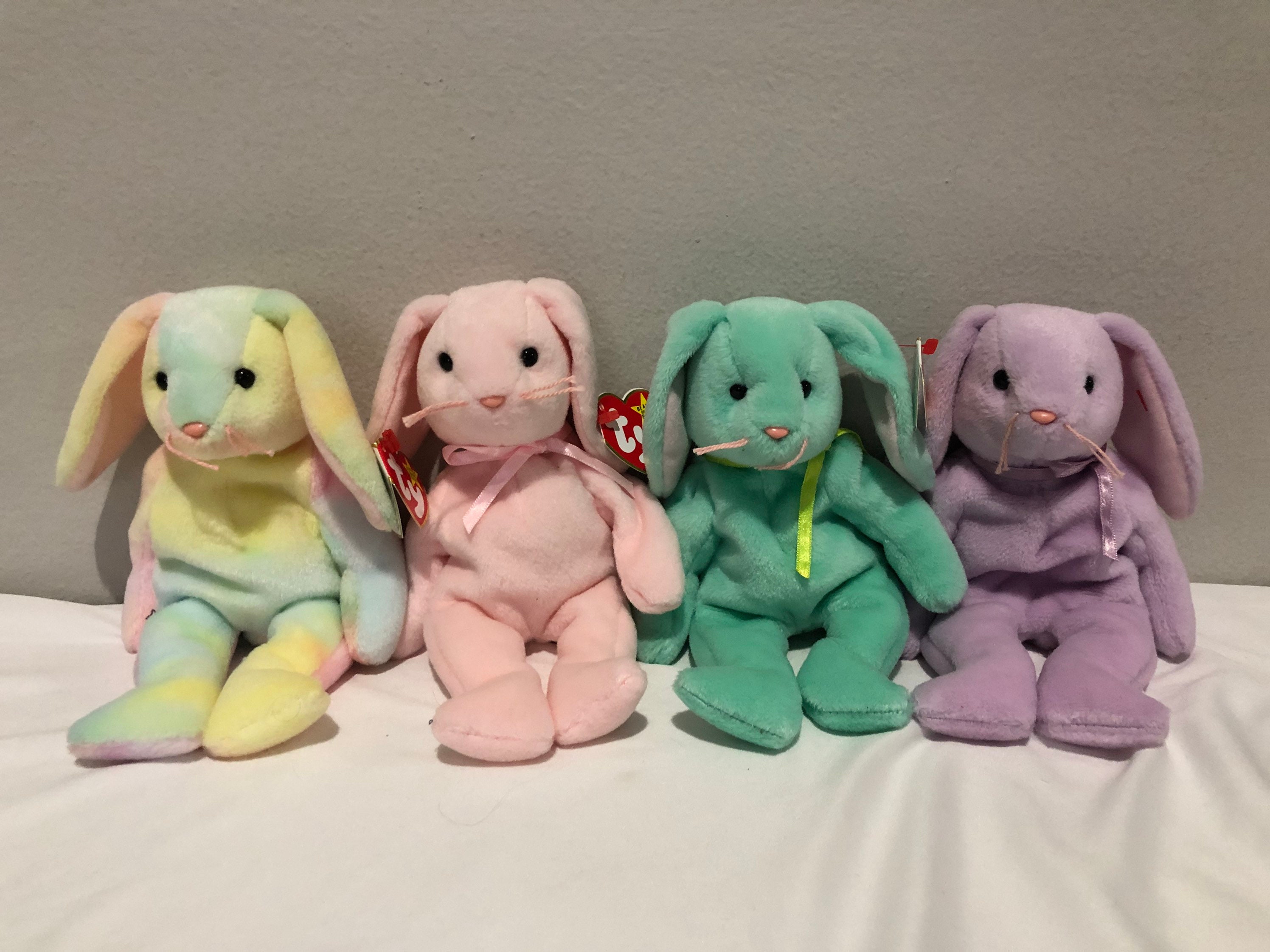 Ty Beanie Baby Bunny Rabbits Set of Four | Etsy