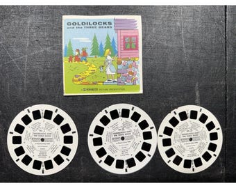 View-Master 3 carretes y folleto Ricitos de Oro y los Tres Ositos B 317 1963