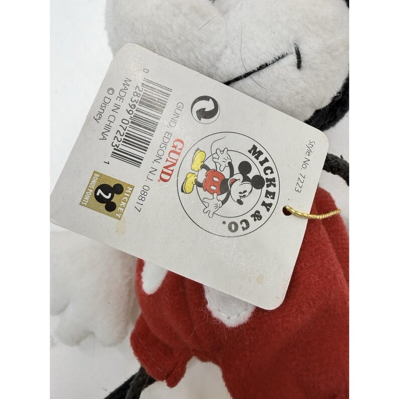 Vintage Gund Mickey and Minnie Mouse Plush Animals with String Arms & Legs Bild 12