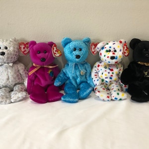 Ty Beanie Babies Choice of Bear Group 4, Beginning, The End, Ty2K, Classy, Millennium